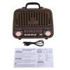 Ретро Bluetooth-колонка AM FM SW Радио Перезаряжаемая Винтажная Беспроводная Колонка с Телескопической Антенной
