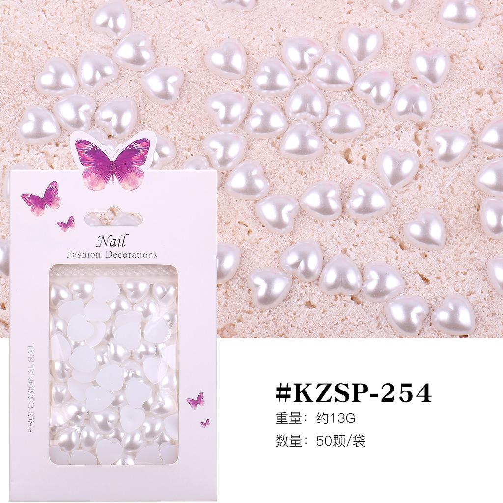 Bagged Three-Dimensional Butterfly Love Nail Art Jewelry Abs Resin Nail Art Pearl Nail Art Decoration Change