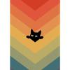 Minimalist Cat Landscape Posters Cat Mountain Sleepy Cat Canvas Painting Prints Modern Wall Art Picture for Living Home Decor