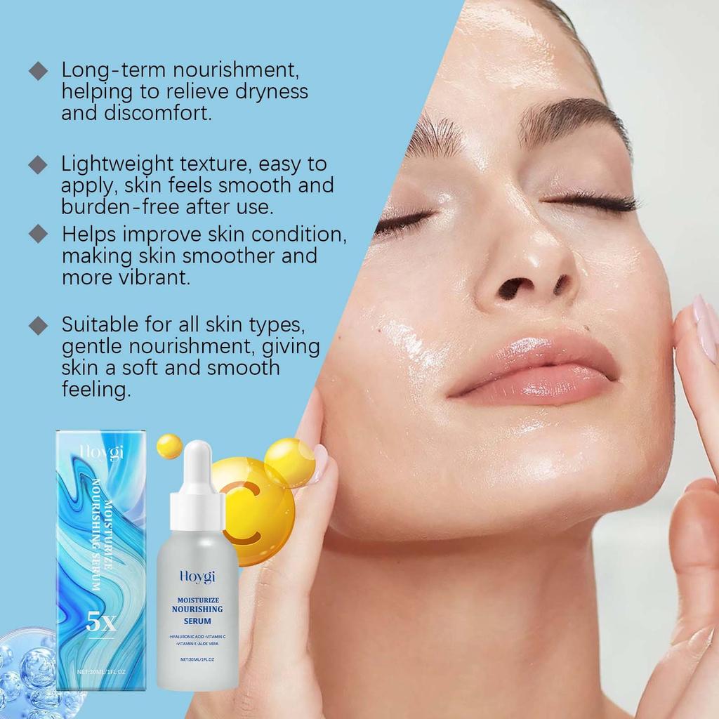 Увлажняющая сыворотка нежно питает кожу, увлажняет и осветляет кожу 30 мл