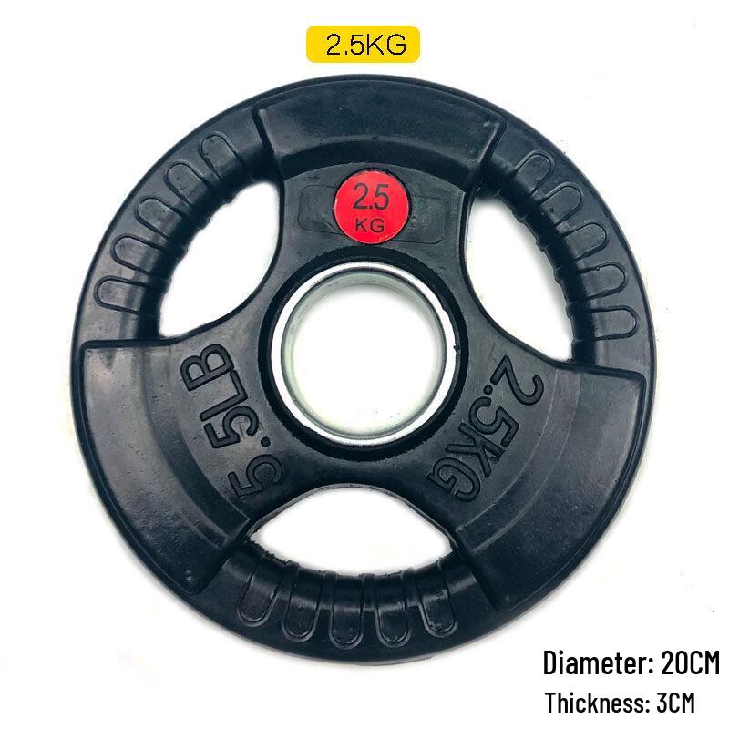 Zhan Yu Three-Hole Rubber Coated Olympic Barbell Weight Plate