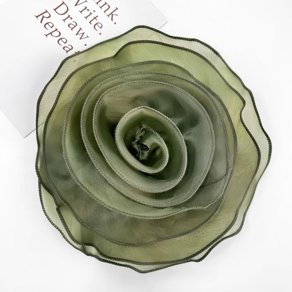 Solid Color Three-Dimensional Flower Corsage Accessories Simulated Flower Decoration Material Eugen Yarn Lace Cloth Sticker Accessories