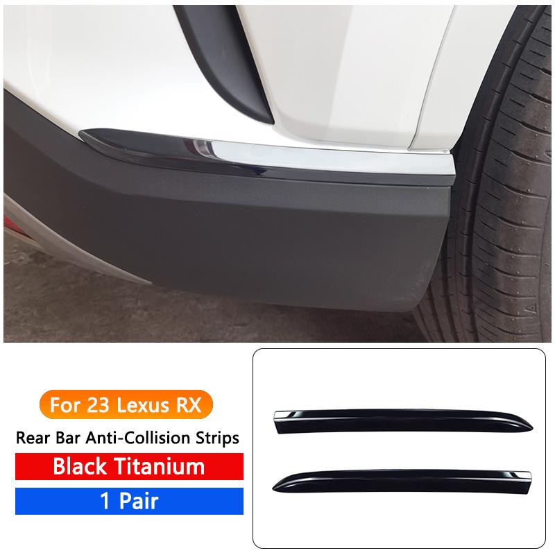 QHCP полоса переднего бампера автомобиля из нержавеющей стали, передняя и задняя планка, декоративная наклейка, накладка, подходит для Lexus RX350H 450H 500H 2023