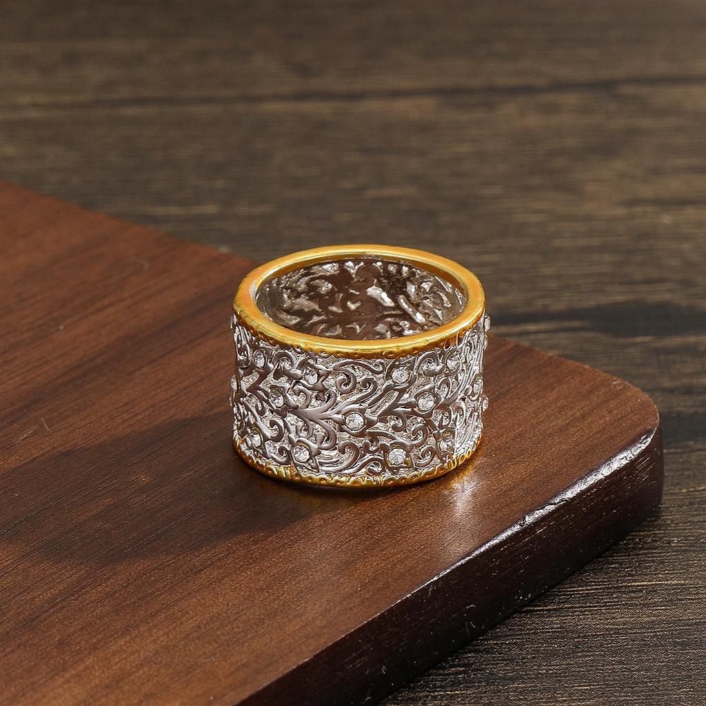 Роскошное новое легкое роскошное ажурное ретро-кольцо с узором высокого класса, женское кольцо