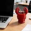 Plastic Lobster-Shaped Pen Holder Novelty Figurine Cosmetic Brush Holder  Study Storage