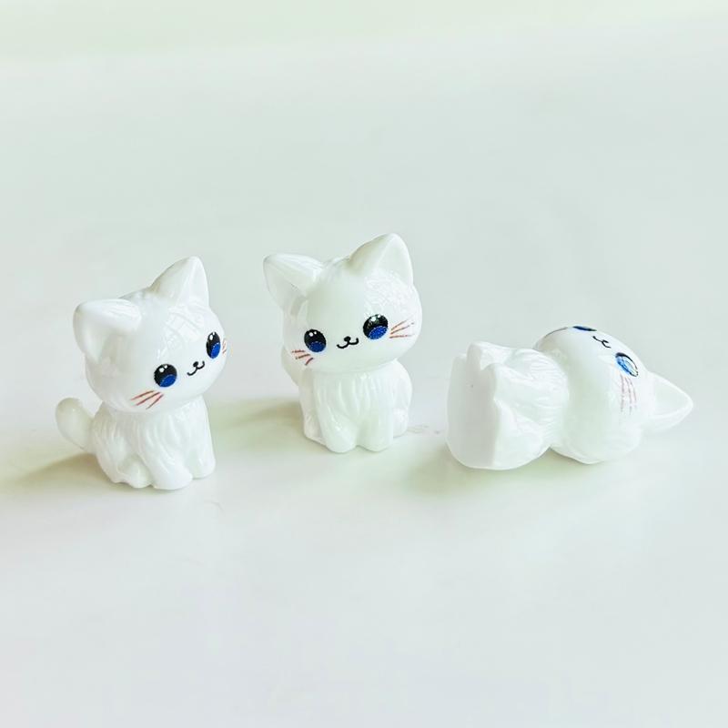 10Pcs Cute Cartoon 3D Stereoscopic Simulation Of Kitten Series Resin Scrapbook Diy Jewelry Gift Hair Clip Accessories A148