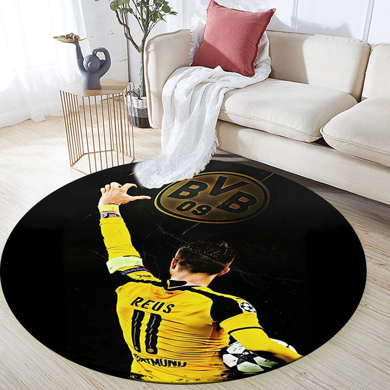 Marco Reus Printed Round Rug, Non Slip Washable Circular Carpet For Living Room Bedroom Playroom, Sports Fan Decor, Holiday Birthday Gift