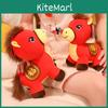 Плюшевая игрушка Лошадь Животное с мягким коротким ворсом для подарков на Лунный Новый год