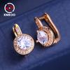 Clip Earrings For Women Cubic Zirconia Fashion Flower Stud Earrings Jewelry For Wedding Party Gifts
