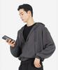 Худи на молнии Buckle Down Simple Comfort Оверсайз Двустороннее Полуукороченное (Древесный уголь)
