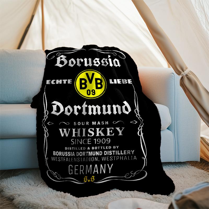 Borussia Dortmund printed throw blanket—soft,warm;versatile blanket for all seasons—perfect as &air-conditioning throw,nap blanket