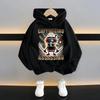 Children's Hooded Sweatshirt with Humorous Tung Tungtung Breakfast Cartoon Pattern Italian "Brain Rot" Design Pullover Hoodie