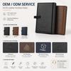 In Stock Factory Direct A4 Leather Portfolio Folder, Premium PU Organizer with Elastic Band Closure and Pen Loop Meeting