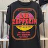 LedZeppelin Рок-группа Американская Весна Лето Хай-стрит Олдскул Хлопок Короткий рукав Мужская и Женская Футболка Трэнд
