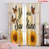 2pcs Drapes You Are My Sunshine Versatile 100% Polyester Without Electricity Spring for Outdoor and Home Garden Decorations