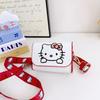 Мини-сумка через плечо Hello Kitty для девочек, из ПУ, легкая, с принтом животных, для детского сада