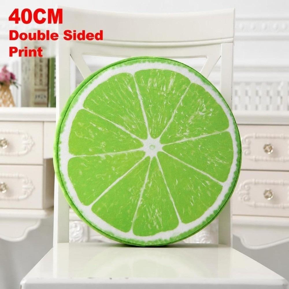 Round Fruit Pillow Fruit Slice Print Throw Pillow Creative Sofa Cushion Bedroom Use