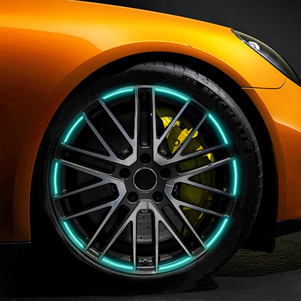 cyhk7 Car Emblem Wheel Rim Reflective Sticker Accessories For Mitsubishi 9 Ralliart X EX ASX L200 Colt Outlander Pajero Lancer Eclipse