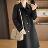 Женское пальто из 100% шерсти TIDENOVEL Осеннее шерстяное длинное пальто Ручной работы Пальто-бушлат Зимняя теплая шерстяная длинная куртка Пальто