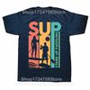 Funny SUP Stand Up Paddle Board Graphic T-shirts Men Women's Fashion Casual Tshirt 100% Cotton Loose Oversized T Shirt