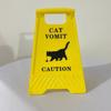 Знак Yousheng Cat Romit, 4-дюймовый черный силуэт, предупреждающий знак о рвоте у кошки, знак предупреждения о рвоте у кошки для владельцев кошек, дома или в зонах для домашних животных