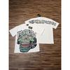 Unisex Oversized Streetwear Tee With Rhinestone Embellishment Cotton Short Sleeve T-Shirt Casual Wear