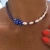 Jewelry Mini Fish Necklace Colorful Ocean Style Beach Choker Fish Pendant Necklace  Vacation