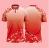 Colorful beautifully patterned polo shirt gradient 3D printed t-shirt summer street summer sports short sleeve flip