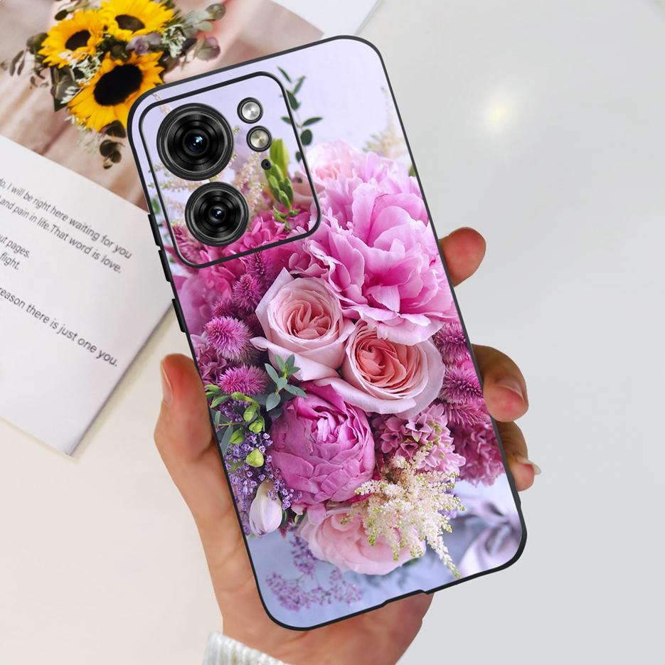Для Motorola Edge 40 Чехол XT2303-2 Цветной Цветочный Рисунок Задняя Крышка 6.55'' Мягкие Чехлы Для Motorola Edge 40 Edge40 Чехлы Для Телефона