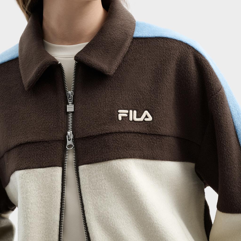 Fila Оригинальная Мода Классический Ретро Спорт Повседневный Универсальный Удобный Цветной Блок Свободная Текстура Вязаная Шерстяная Куртка Женские куртки F11W619512FBN