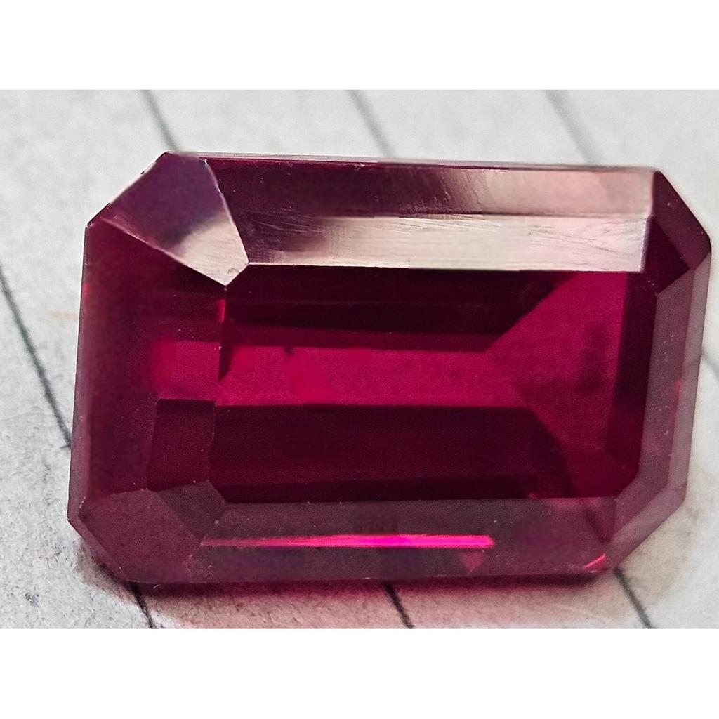 30-31 Ct Natural Shiny Red Ruby Emerald Cut Fabulous Certified Loose Gemstone