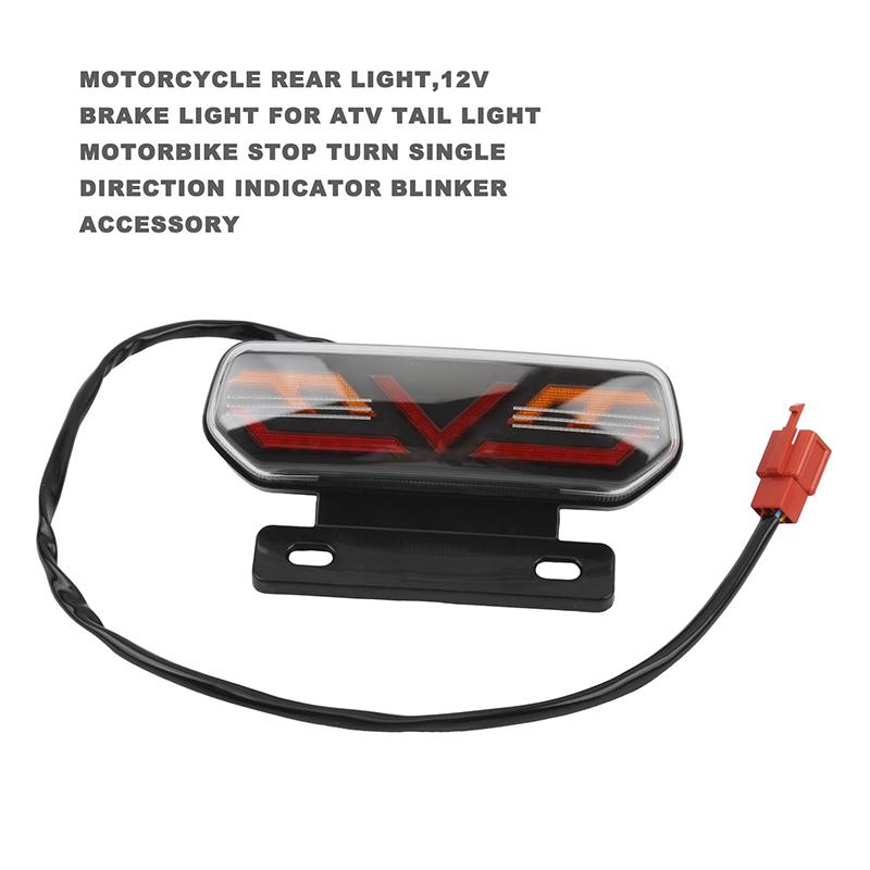 Мотоциклетный задний фонарь, 12V стоп-сигнал для квадроцикла, задний фонарь, мотоциклетный стоп-сигнал, указатель поворота, мигалка, аксессуар