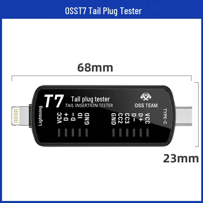 Universal Mobile Tail Plug Tester: Android & Apple Compatibility, No Disassembly Required