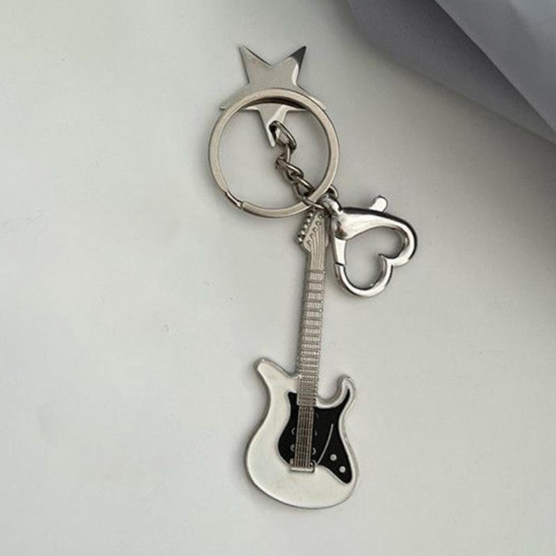 Y2K гитара Love Heart Star брелок для женщин Sweet Cool Trend Fashion