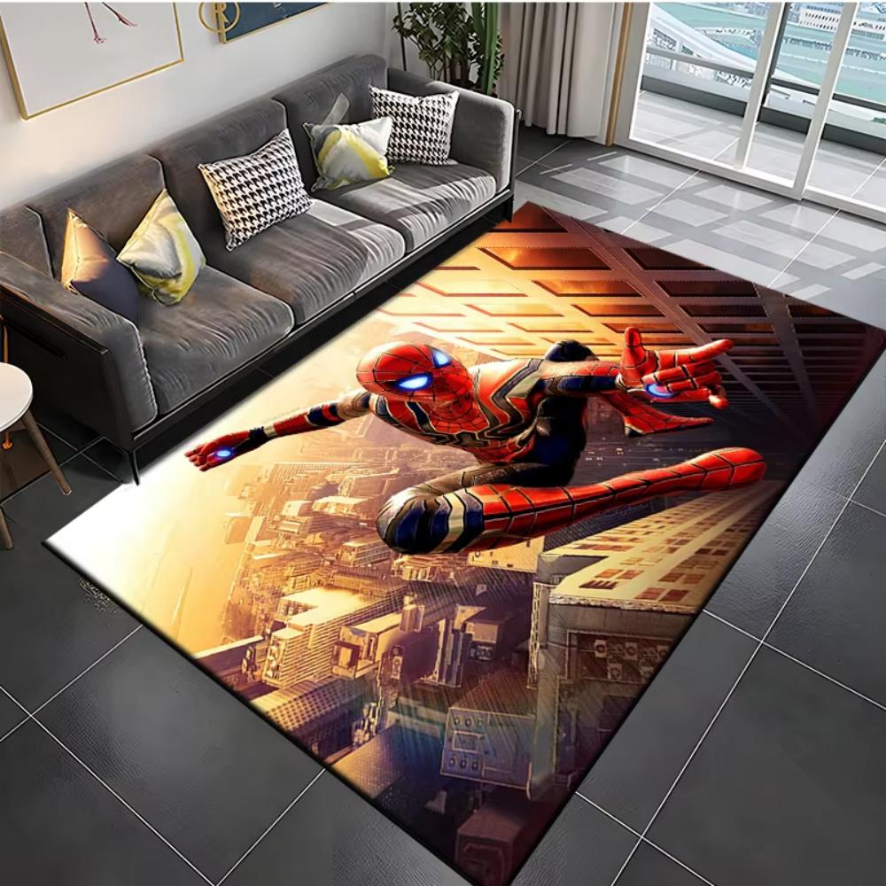Disney Superhero Spiderman Pattern Large Rug Floor Mat for Living Room Bedroom Sofa Area Modern Decor Kid's Room Rug