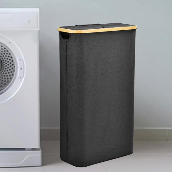 Laundry Basket with Dustproof Lid Foldable Design Large Capacity Waterproof Dirty Clothes