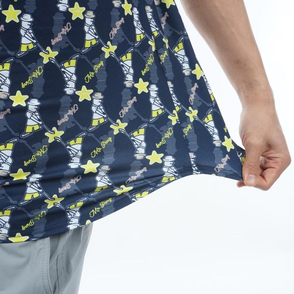 Рубашка поло с коротким рукавом Ping Apparel Ping Golf M Мужская (Мистер. Принт по всей поверхности, Эластичный) / / 621-4160207 120_Темно-синий