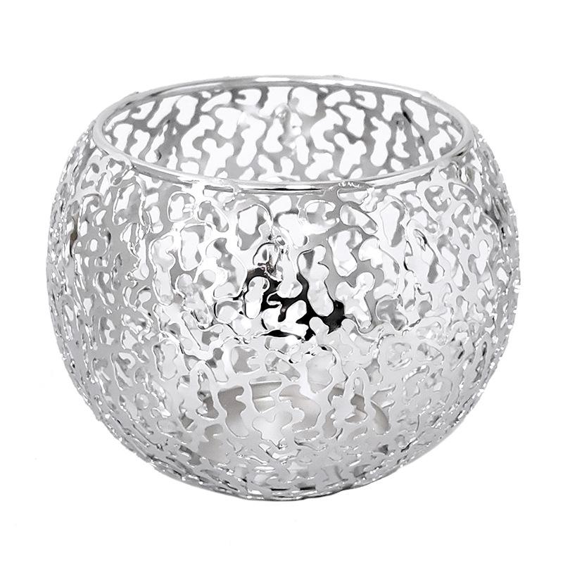 European Style Creative Art Home Decoration Candle Holder Metal Mini Candle Storage Vessel Lantern Candlestick Metal