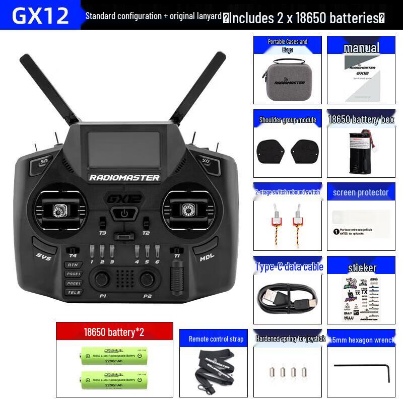RadioMaster GX12 ELRS 2.4G FPV Drone Remote Controller