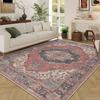 Retro American Living Room Decoration Carpet National Style Bedside Rugs for Bedroom Lounge Rug Washable Large Area Non-Slip Mat