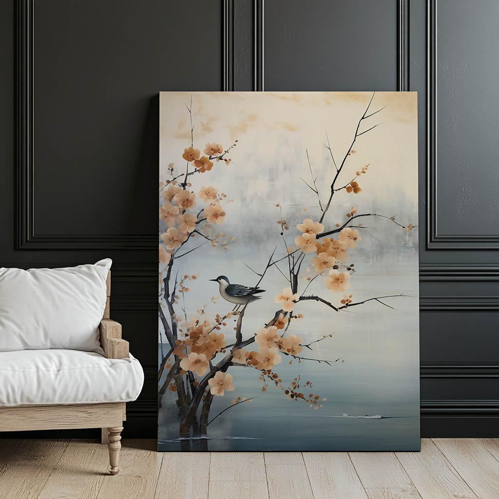 Wiosenne Cuda Na Wiśni Wiosenne Cuda Na Wiśni, 70X100 Cm, Rama Drewniana Ciemny Brąz, Papier Matowy 230 Gsm