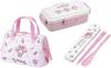 Skater My Melody Watercolor Cosmetics Lunch Dishwasher Single Combo Set Insulated Lunch Set Box, Antibacterial, Safe, Fluffy, Tier, 4-Point Lock,