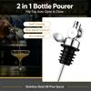 Stainless Steel Oil Spout Pourer Flip Top Cap Wine Vinegar Olive Oil Bottle Stopper Dispenser Kitchen Accessory 1Pc 2Pcs 5