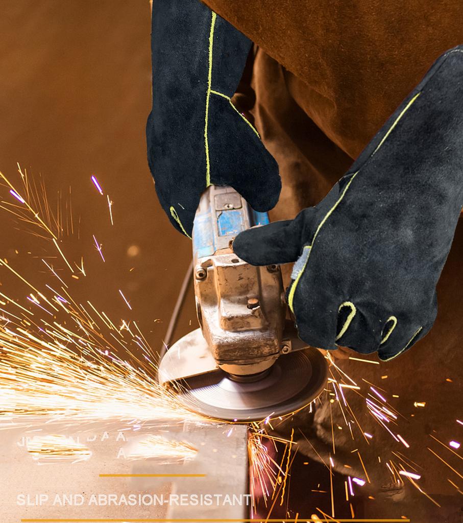 Fireproof Tig/Mig Welder's Welding Gloves,Heat-resistant Oven Mittens,Heat-insulate BBQ Gloves Guantes Para Trabajo Hombre