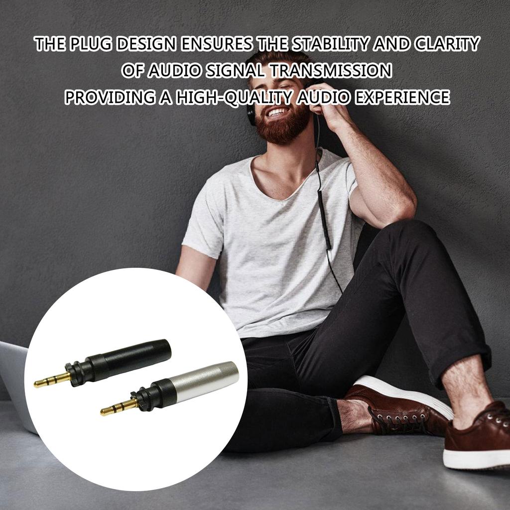 Professional Audio Jack Replacement for SRH440A SRH840A Headphones 3.5mm Repair Plug Metal Connector Durability Design