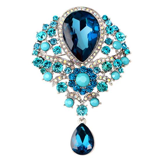 Brooch Portable Flower Pattern Brooch for Meeting