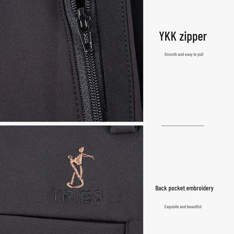 TRIES Men's Fleece-Lined Straight-Leg Casual Pants