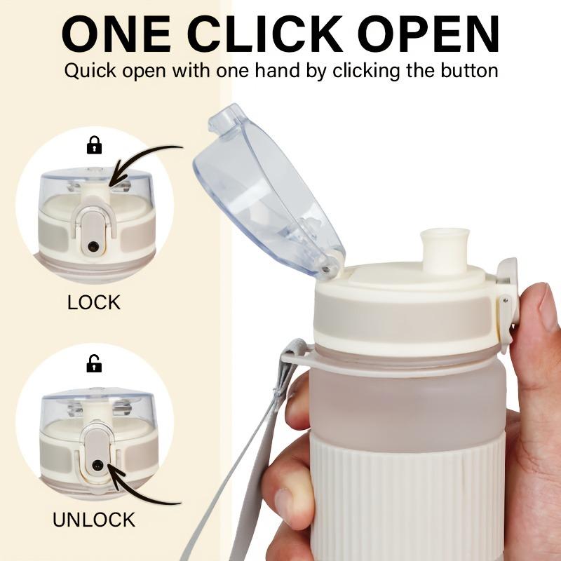 1 шт. Пластиковая бутылка для воды без BPA с крышкой и ремешком - Идеально подходит для пеших прогулок, фитнеса и повседневного использования - Идеальный подарок на День отца