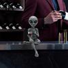 Whimsical Alien Decor Resin with Beer Glass Figurine, Decorative Desktop Ornament, Creative Table Figurine Decoration for Home Living Room Bedroom
