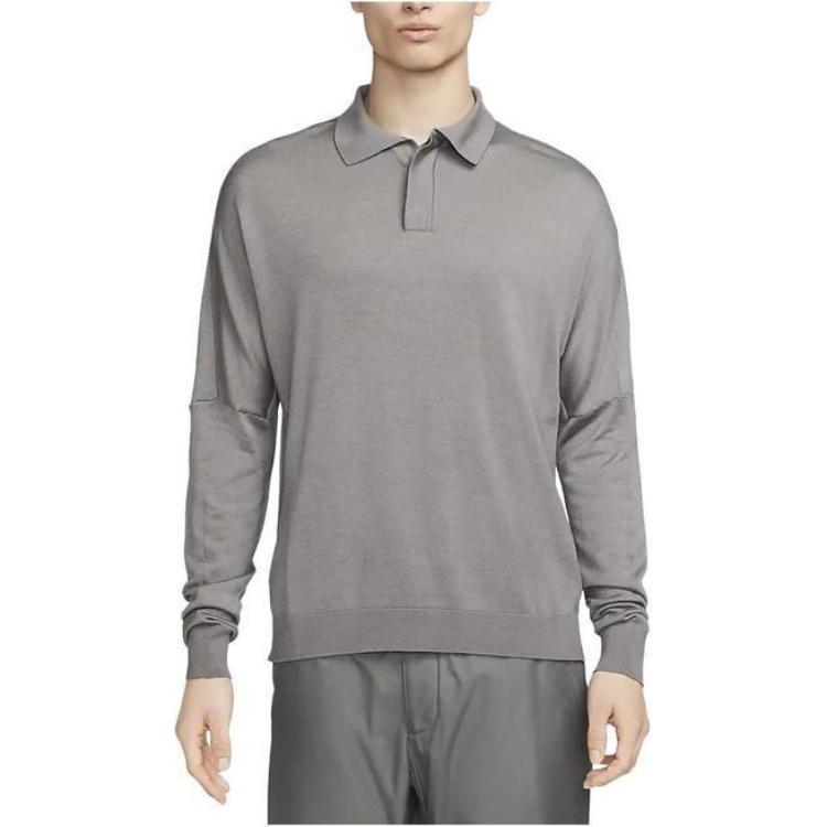 Nike ESC Long Sleeve Knit Polo 'Grey' Men's DV7462-029